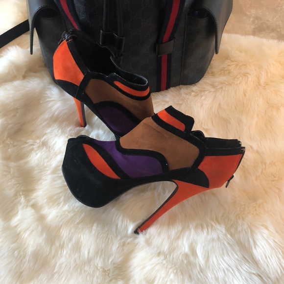 ALBA Multicolored Platform Heels - Picture 1 of 2